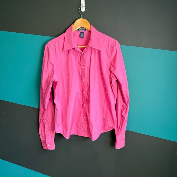 Ralph Lauren Polo Jeans Vibrant Pink Cotton Shirt - Picture 2 of 12